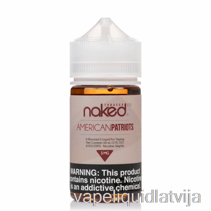 Amerikas Patrioti - Plikas 100 Tabakas - 60 Ml 0mg Vape šķidrums